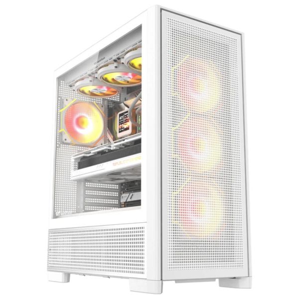 DarkFlash AIRNOVA számítógépház (fehér) + 3 ventilátor (AIRNOVA WHT (+3F))